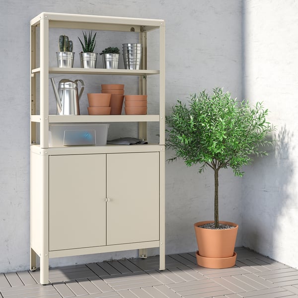KOLBJÖRN Shelving unit with beige IKEA
