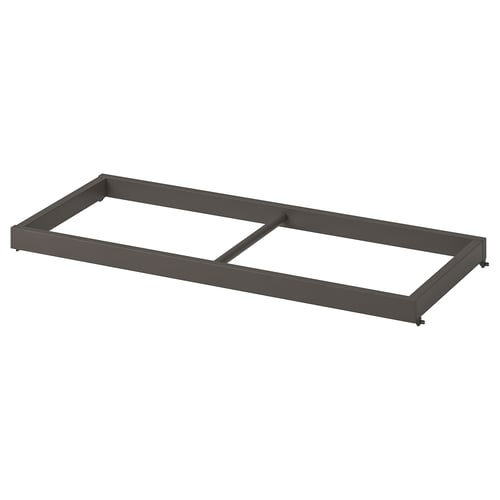 KOMPLEMENT clothing rail, dark grey, metal, rectangular, minimalist design.