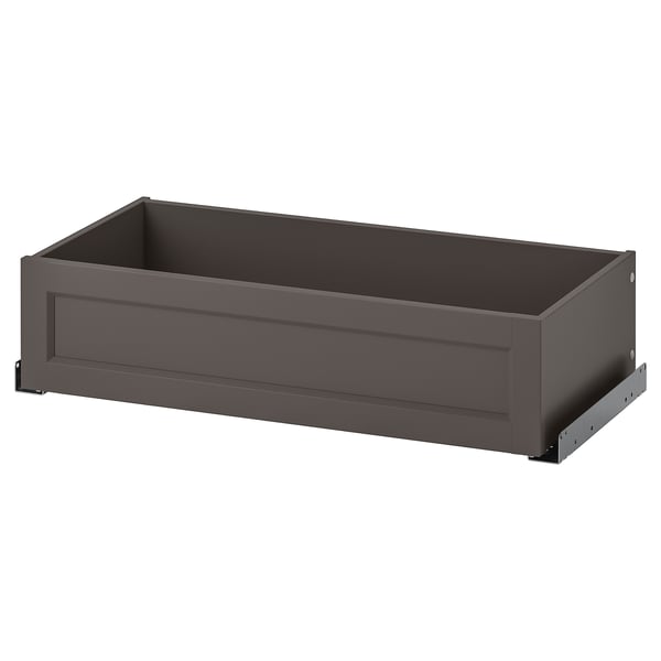 KOMPLEMENT Drawer with framed front, dark gray, 29 1/2x13 3/4 "