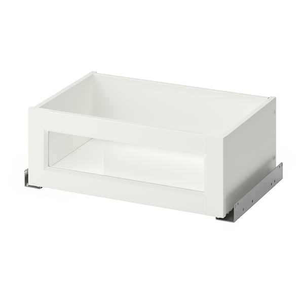 KOMPLEMENT Drawer with framed glass front, white, 19 5/8x13 3/4 - IKEA