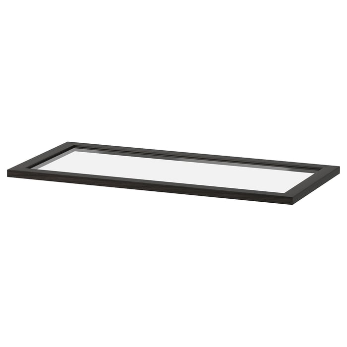 KOMPLEMENT Glass shelf, blackbrown, 29 1/2x13 3/4" IKEA