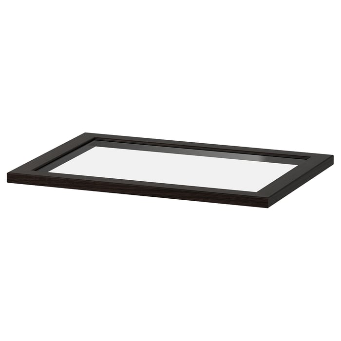 KOMPLEMENT Glass shelf, blackbrown, 19 5/8x13 3/4" IKEA