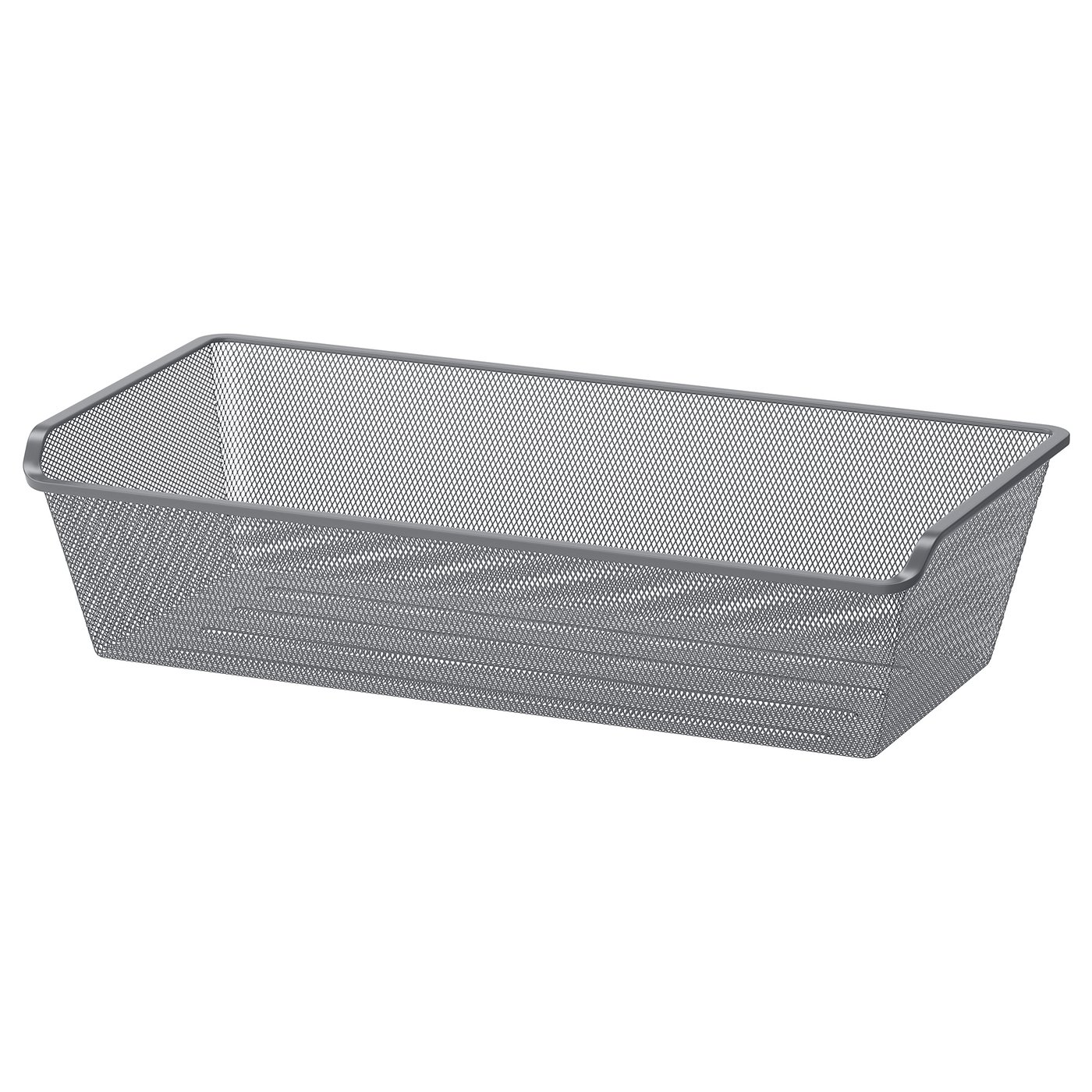 イケア　KOMPLEMENT メタルバスケット模様入り　ダークグレー4個セット KOMPLEMENT mesh basket, dark gray, 291/2x133/4