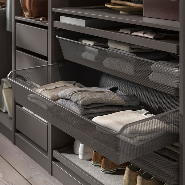 KOMPLEMENT Pull-out shoe shelf, dark gray, 39 3/8x22 7/8 - IKEA