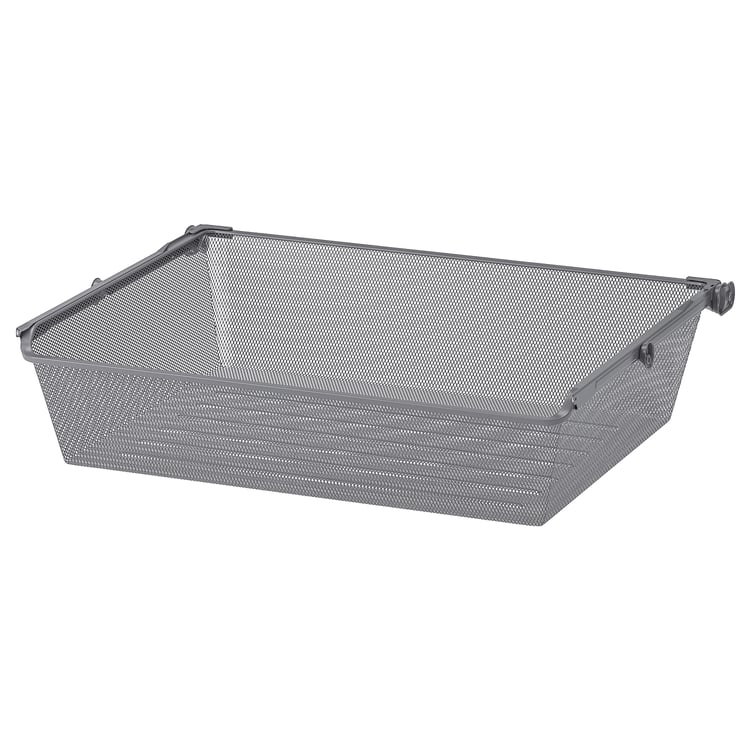 KOMPLEMENT mesh basket with pullout rail, dark gray, 291/2x227/8" IKEA