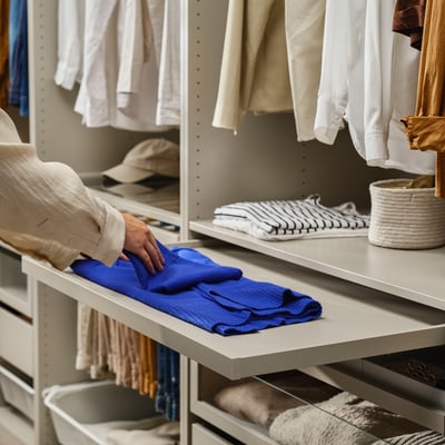 KOMPLEMENT Pull-out tray, gray-beige, 39 3/8x22 7/8 "