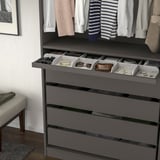 KOMPLEMENT Pull-out tray with divider, dark gray/light gray, 39 3/8x13 3/4 "