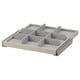 KOMPLEMENT Pull-out tray with divider, gray-beige/light gray, 19 5/8x22 7/8 "