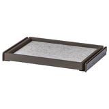 KOMPLEMENT Pull-out tray with drawer mat, dark gray/light gray, 19 5/8x13 3/4 "