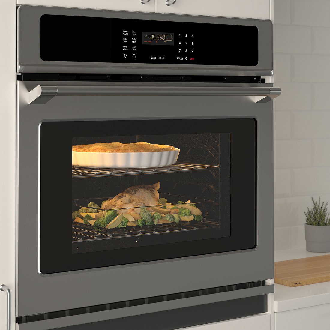 KONSISTENS Wall oven with selfcleaning, Stainless steel IKEA