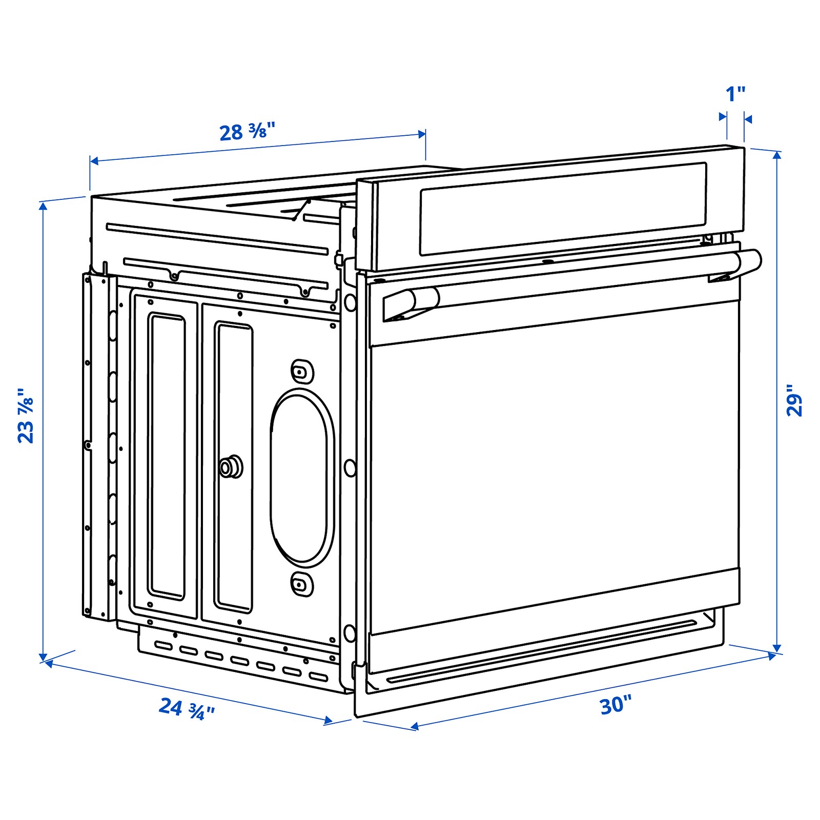 KONSISTENS Wall oven with selfcleaning, Stainless steel IKEA