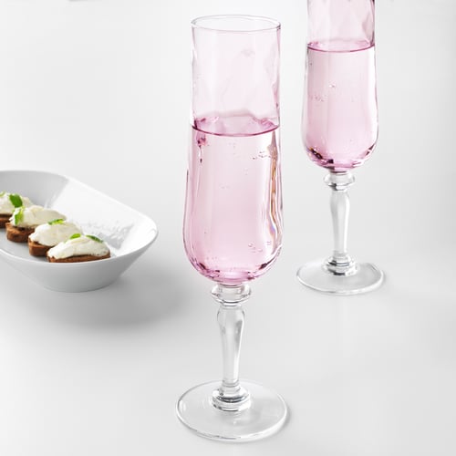 KONUNGSLIG Champagne flute, pink IKEA