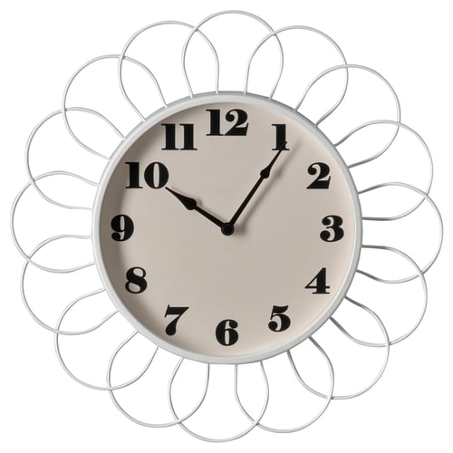 KOPPARDUVA Wall clock, white/beige, 11 ½ "