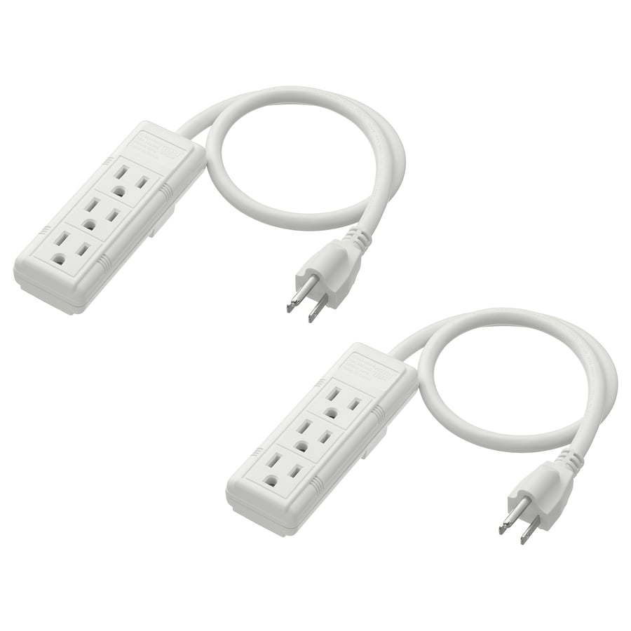 KOPPLA 3 outlet power strip, grounded, white IKEA