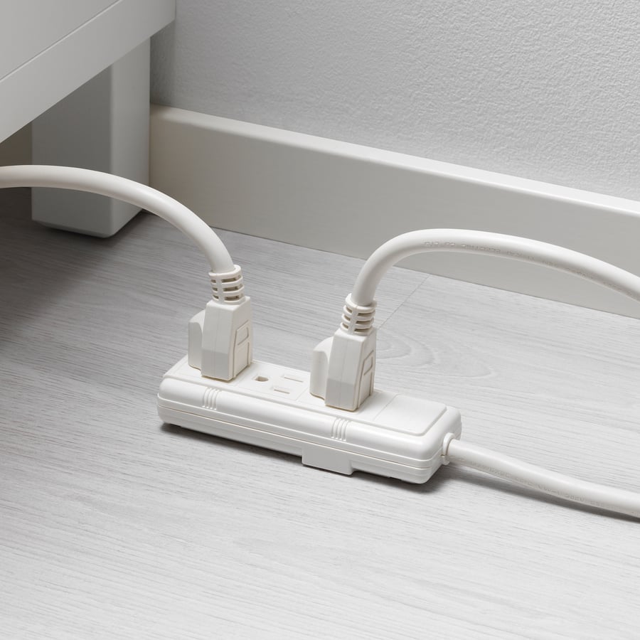 KOPPLA 3 outlet power strip, grounded, white IKEA