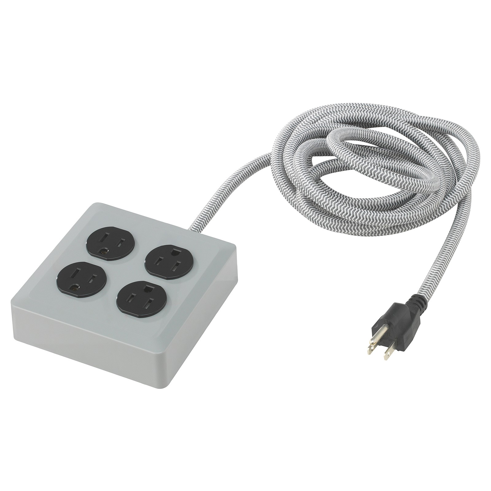 KOPPLA 4 outlet power strip, grounded, gray IKEA