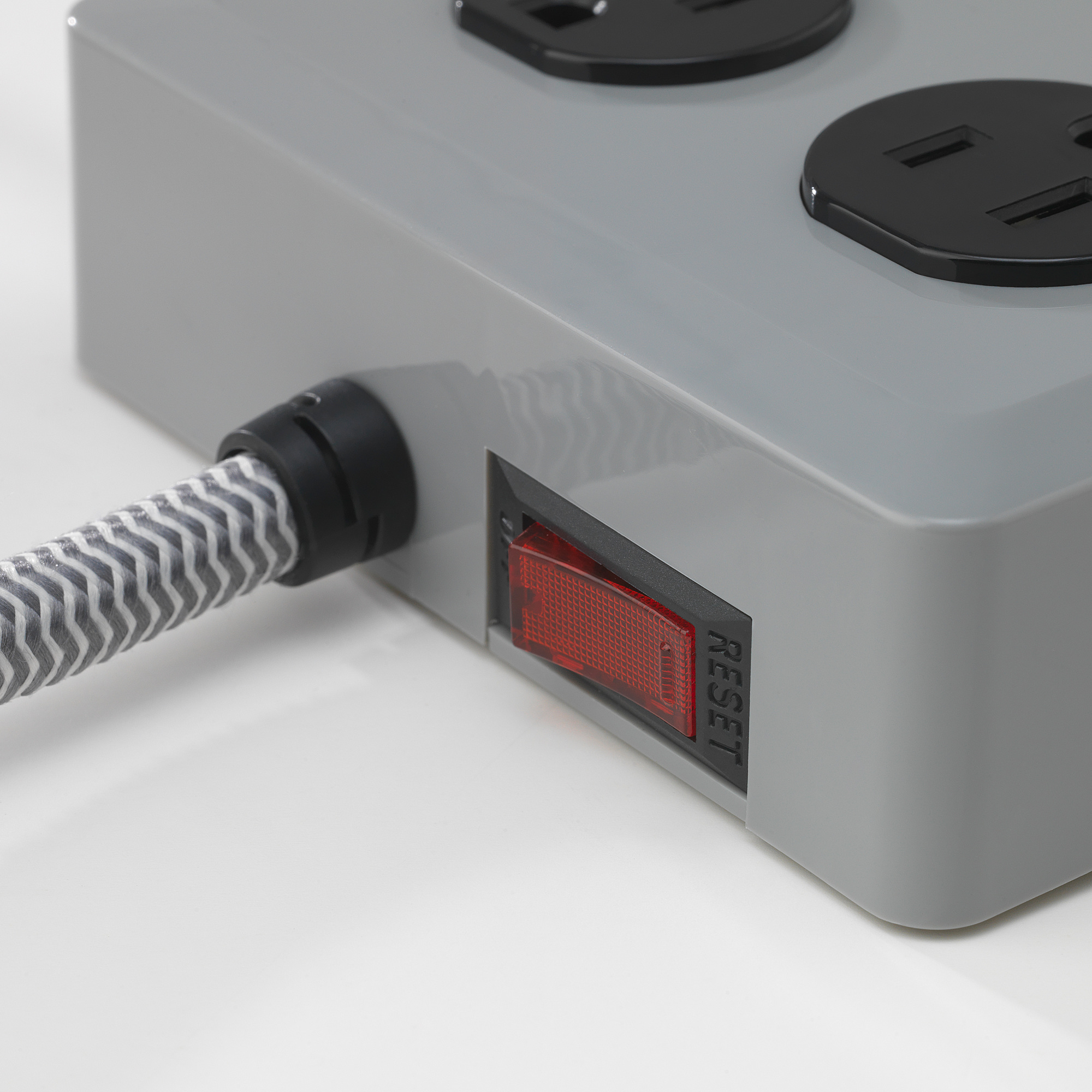 KOPPLA 4 outlet power strip, grounded, gray IKEA