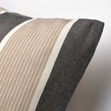 KORALLBUSKE Cushion cover, anthracite beige/stripe pattern, 20x20 "