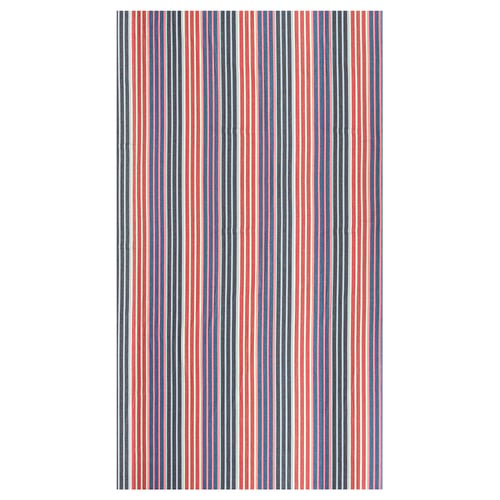Vertical stripes red, blue, white - KORALLBUSKE cotton fabric, rectangular.