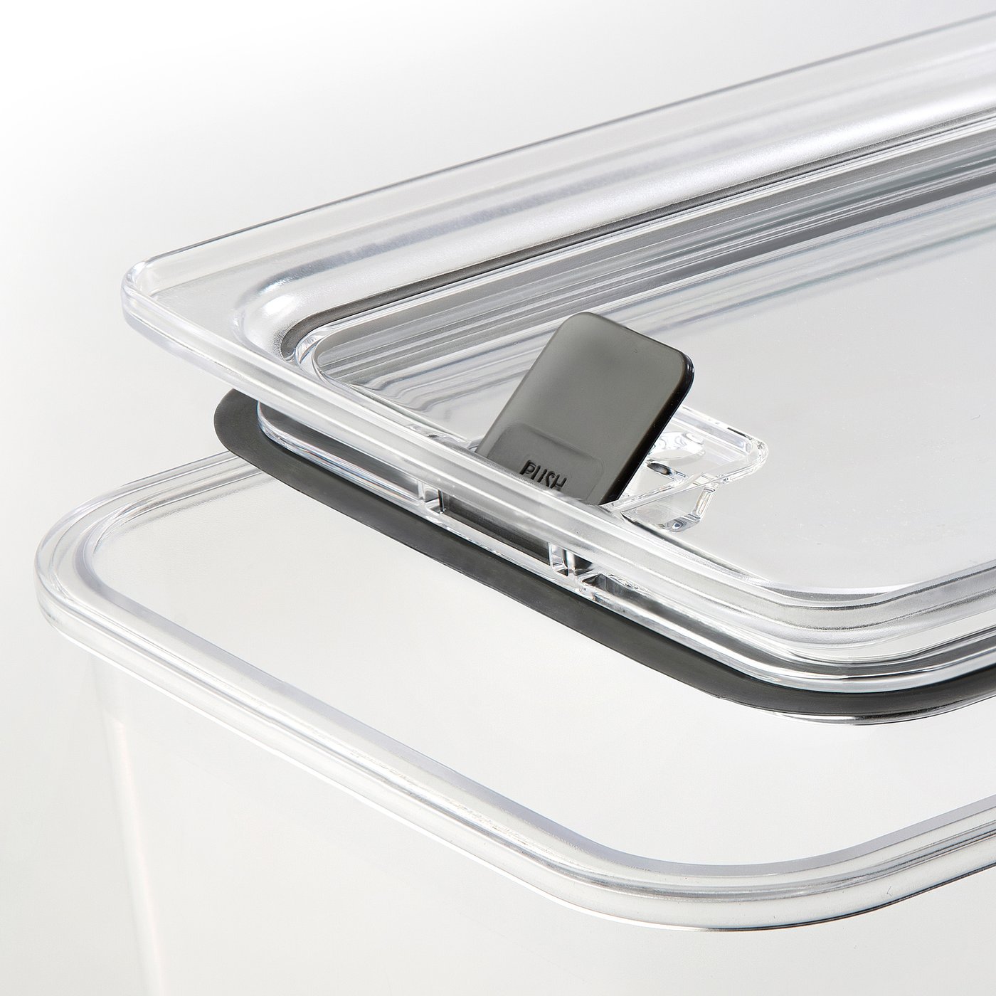 KORALLVIPPA dry food storage with lid, clear, 152 oz - IKEA