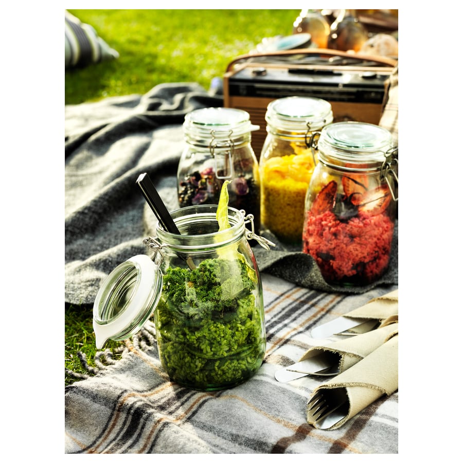 KORKEN jar with lid, clear glass, 34 oz IKEA