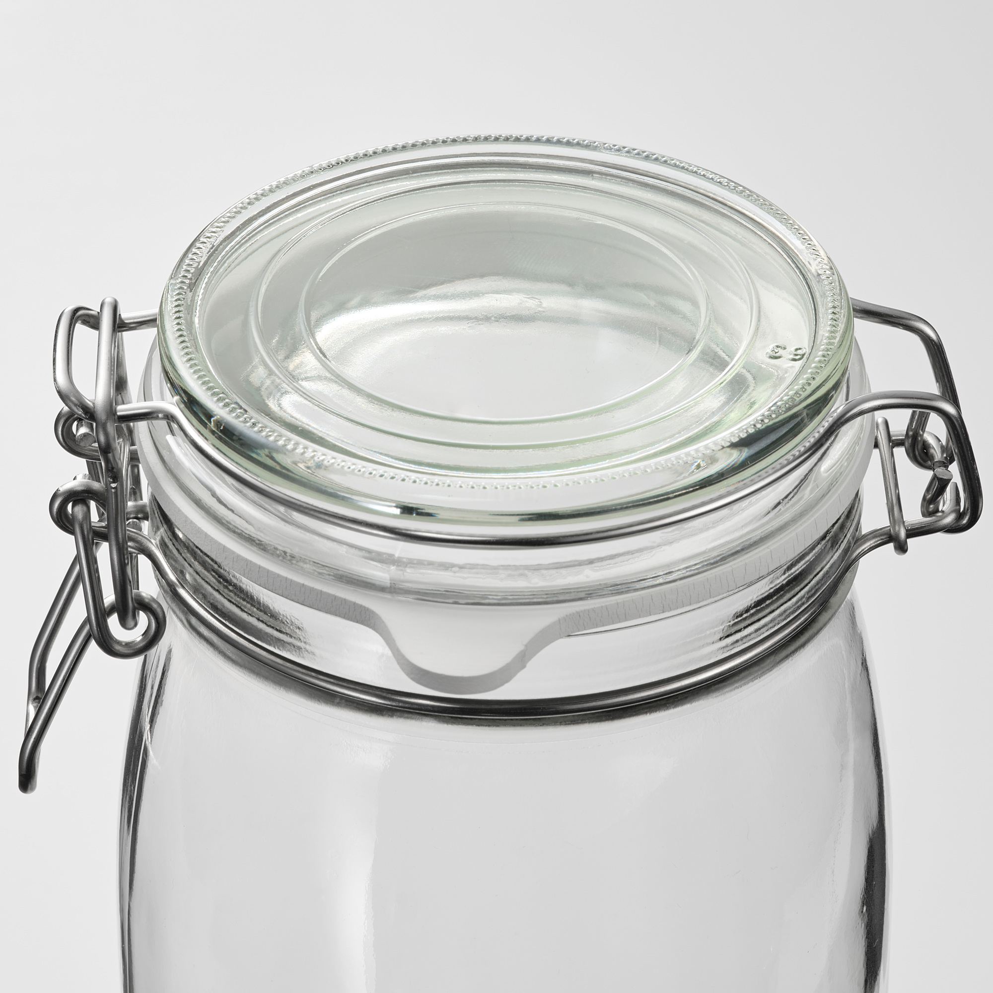 KORKEN Jar with lid, clear glass, Height 12" Diameter 4 3/8" IKEA