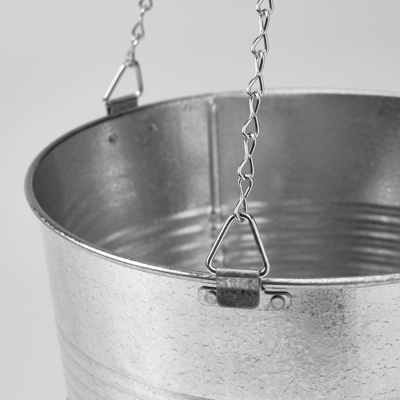 Hanging planter, indoor/outdoor/galvanized 3