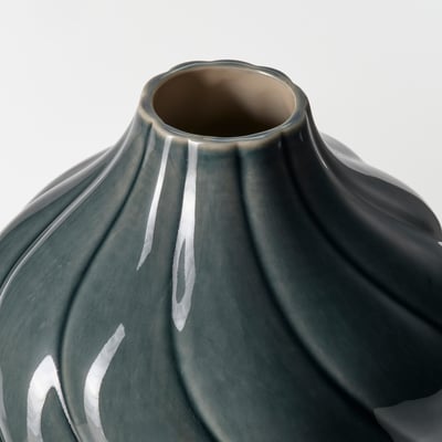 KORNSPARV Vase, gray-blue, 8 ¾ "