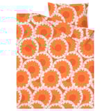 KRANSMALVA Duvet cover and pillowcase(s), orange, Twin