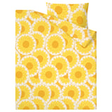 KRANSMALVA Duvet cover and pillowcase(s), yellow, Twin