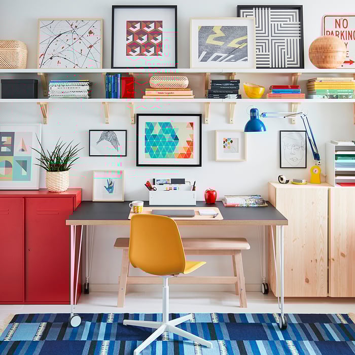 KRILLE Leg with caster, white, 27 1/2" IKEA