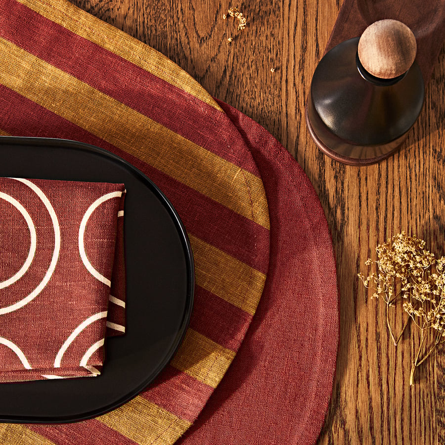 KRÖSAMOS Place mat, redbrown, 17 ¾x13 ¾" IKEA