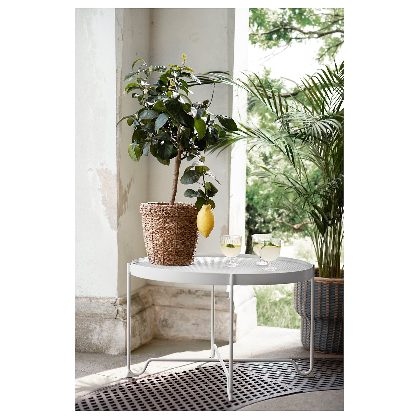 KROKHOLMEN Coffee table, outdoor, beige IKEA