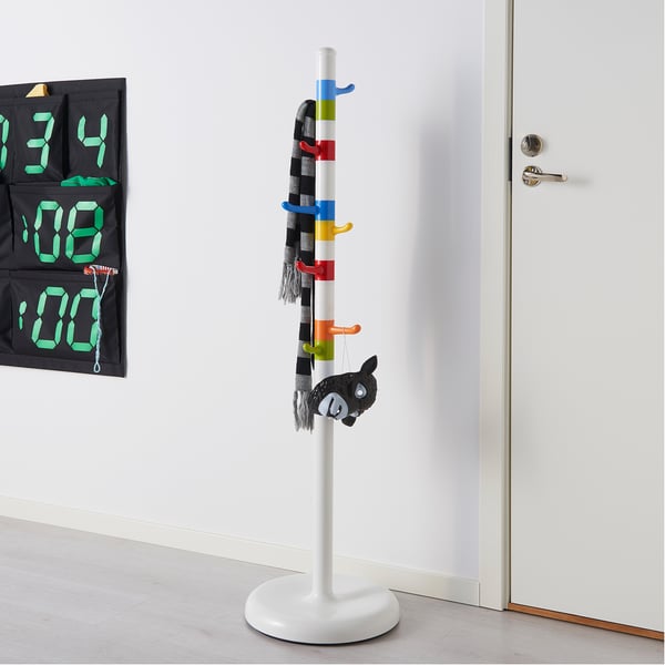 KROKIG Clothes stand, white, multicolor, 50 3/8" IKEA