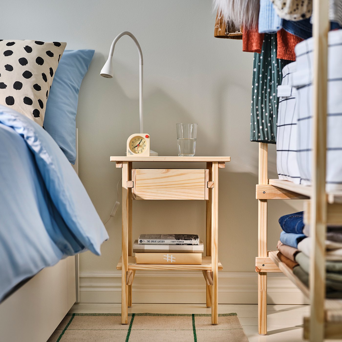KRONÖREN nightstand, pine, 153/8x125/8x215/8