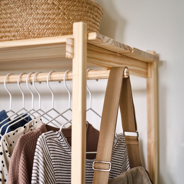 KRONÖREN Open wardrobe, pine, 35 3/8x19 1/4x71 1/4 "