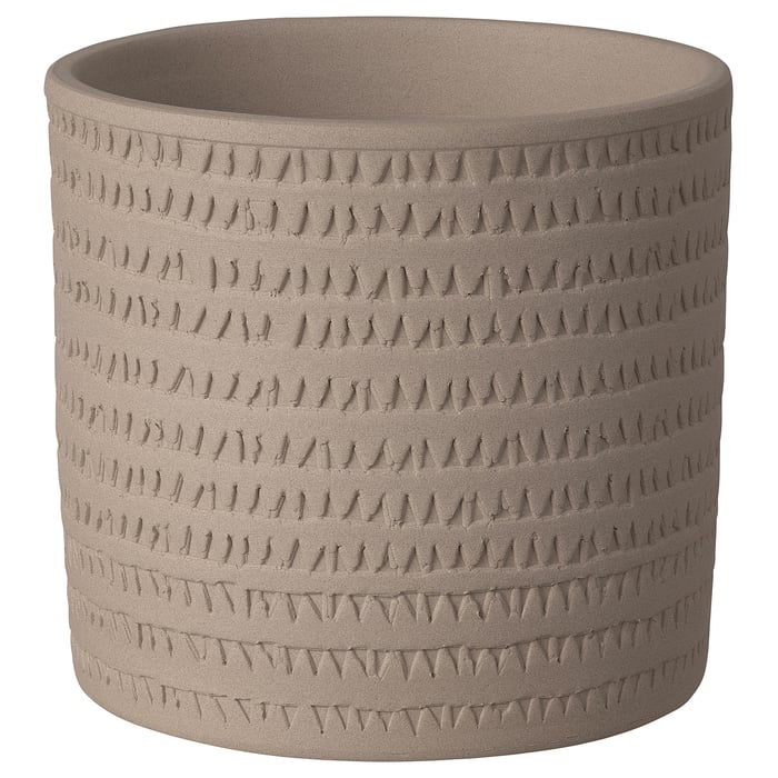 KRYPTUJA plant pot, gray/beige, 3 ½" IKEA