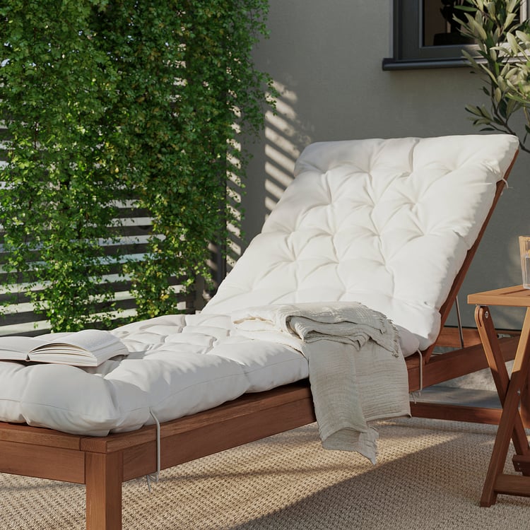 KUDDARNA sun lounger cushion, outdoor, light grey-beige, 743/4x235/8 ...