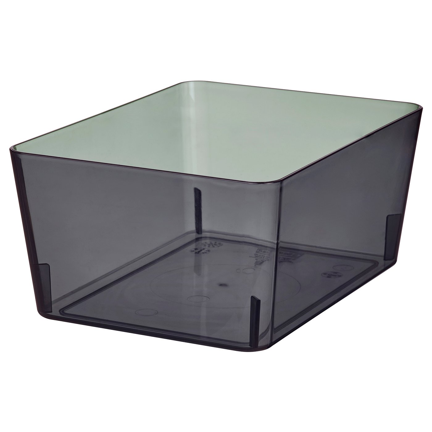 KUGGIS box, transparent black, 5x7x3 ¼