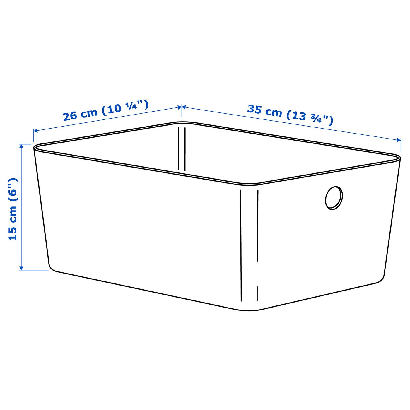 KUGGIS box, white, 10 ¼x13 ¾x6