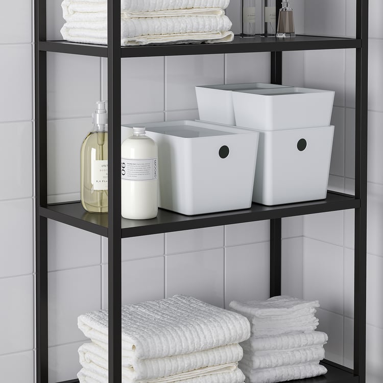 KUGGIS box with lid, white, 7x10 ¼x6" - IKEA US