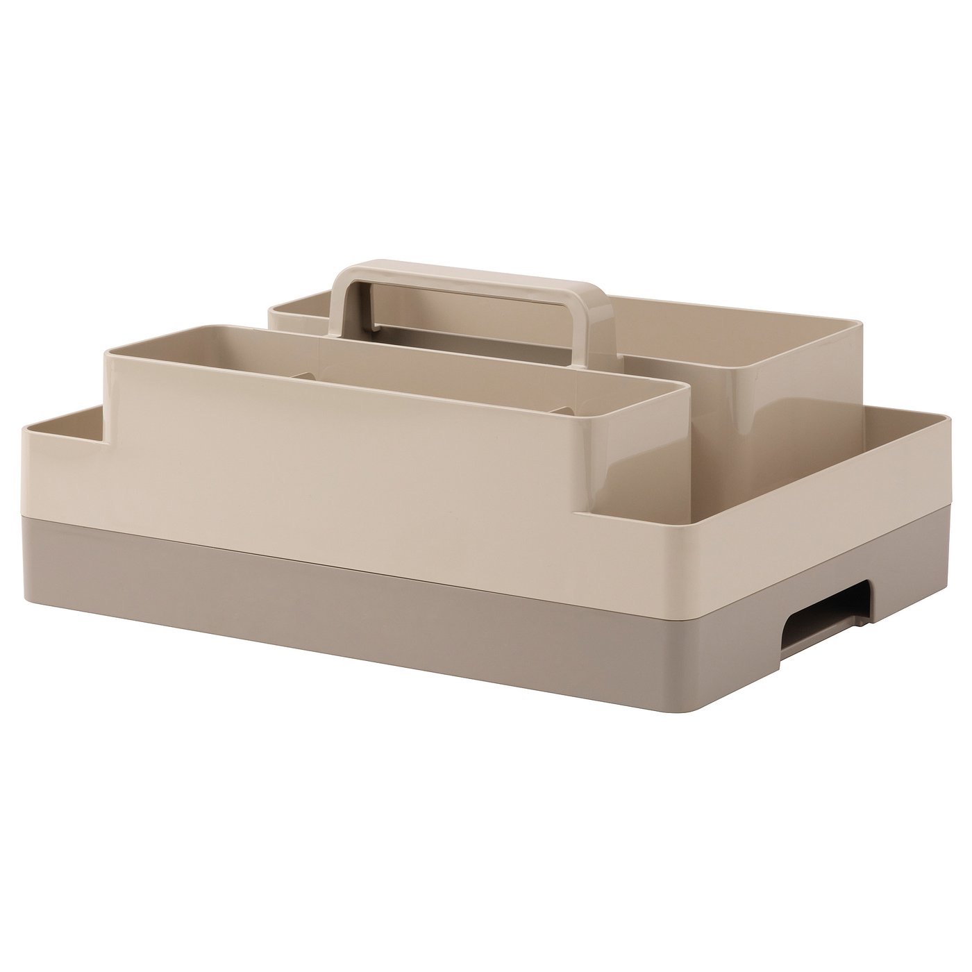 Desk Organizer Set, 2 Pieces, Gray-Beige/Dark Gray-Beige