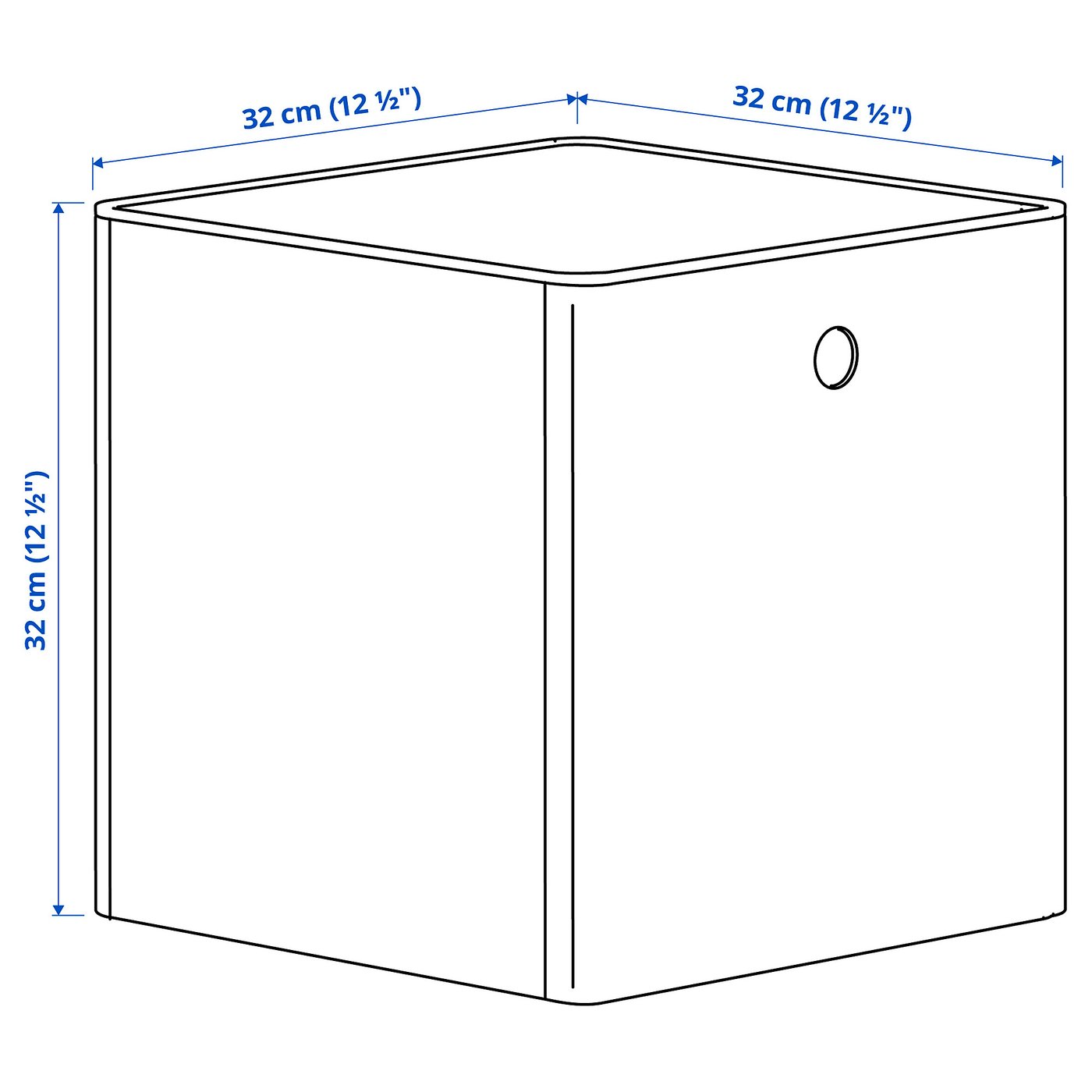 KUGGIS Storage box with lid, white, 12 ½x12 ½x12 ½ - IKEA