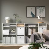 KUGGIS Storage box with lid, white, 12 ½x12 ½x12 ½ "