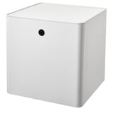 KUGGIS Storage box with lid, white, 12 ½x12 ½x12 ½ "