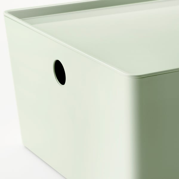 Kuggis Storage Box With Lid Light Green Ikea
