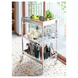 KUNGSFORS Kitchen cart, stainless steel, 23 5/8x15 3/4 "