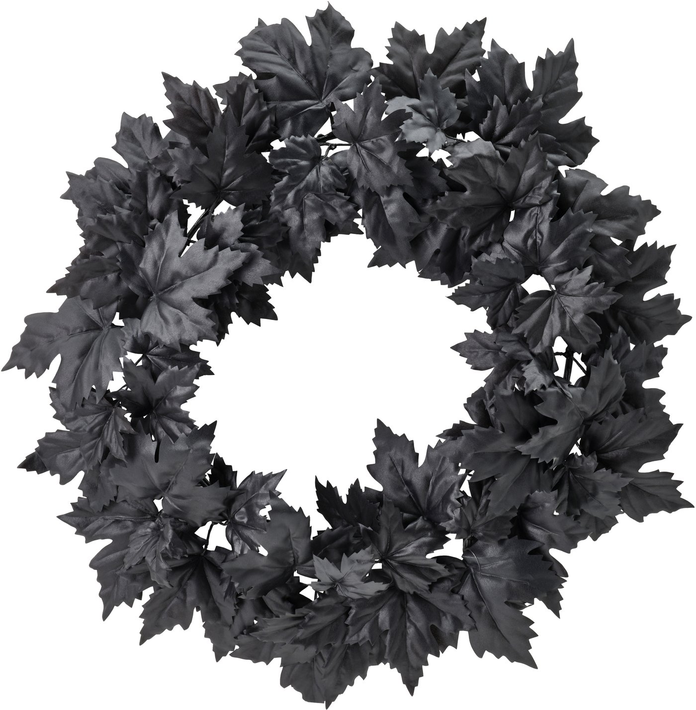 KUSTFYR artificial wreath, indoor/outdoor black, 23 ½