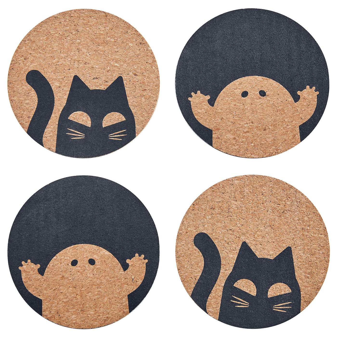 KUSTFYR coaster, cork/patterned, 4" - IKEA US