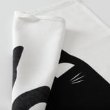 KUSTFYR Dish towel, cat eye/white/black, 18x24 "